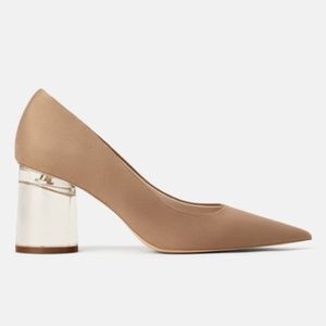 ZARA Pumps with Methacrylate Heels Size 5